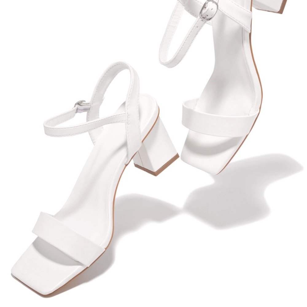 Heeled Sandals White